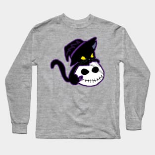 black cat and Pumpkin Long Sleeve T-Shirt